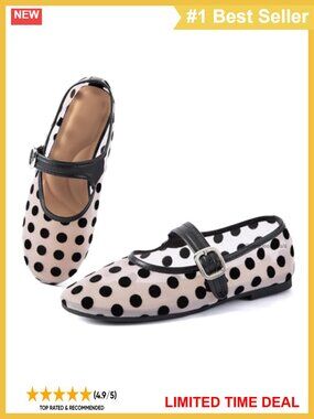 Woven Mesh Ballet Flats Round Toe Buckle Strap Slip-On Shoes
